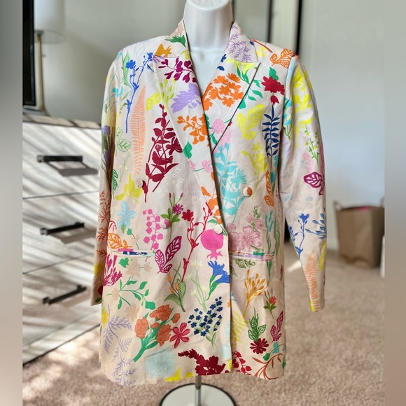 Twinkle Hanspal Garden Print Bouquet Set Blazer Size XS NWT - Picture 1 of 6